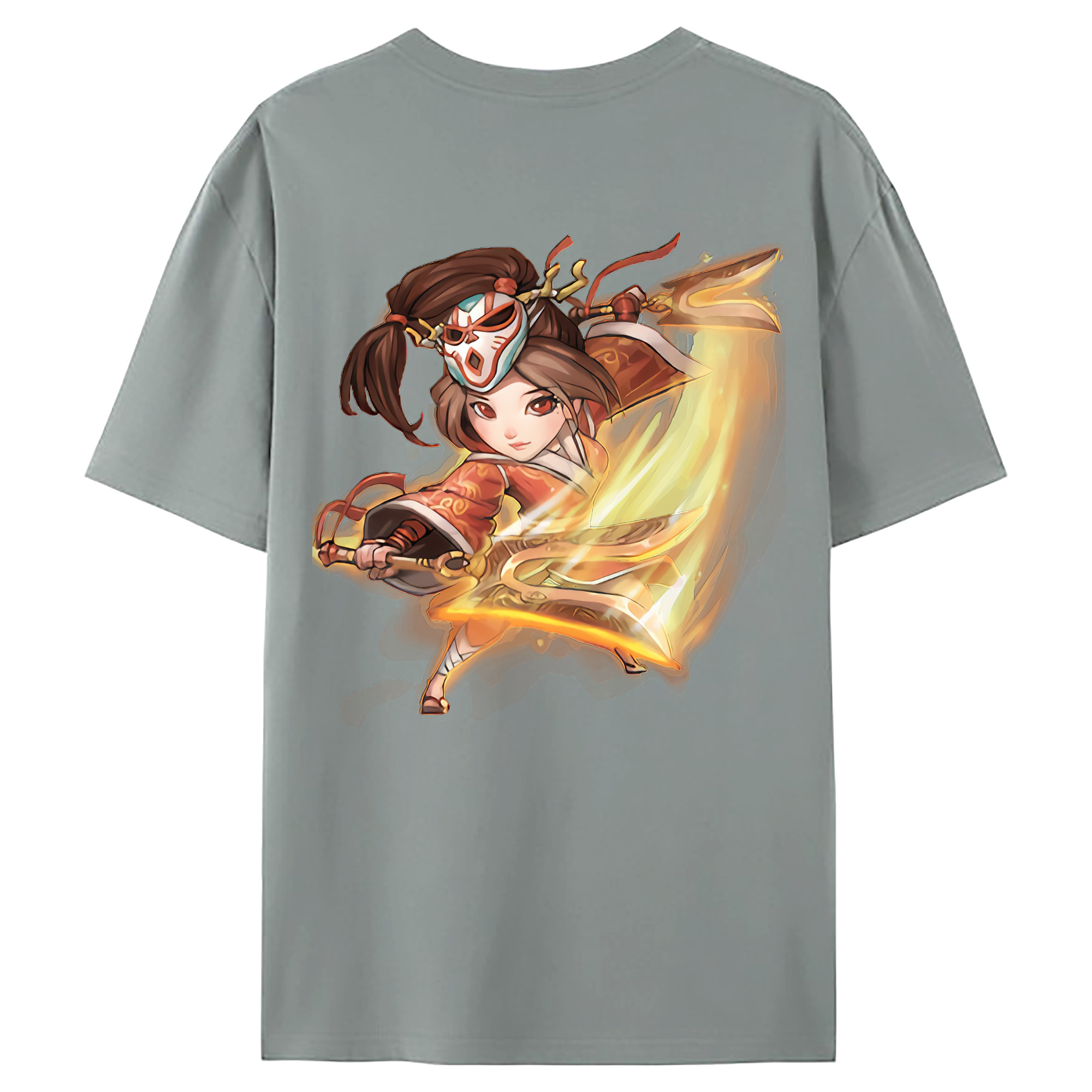 （画像用） リーグ・オブ・レジェンド League of Legends LOL 綿100％ メンズ半袖Tシャツ（バックプリント） 通気性